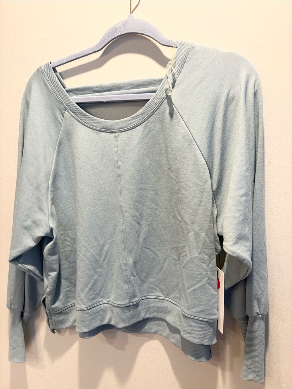 Yogalicious Dusty Blue Raglan Pullover Sweatshirt Sz S